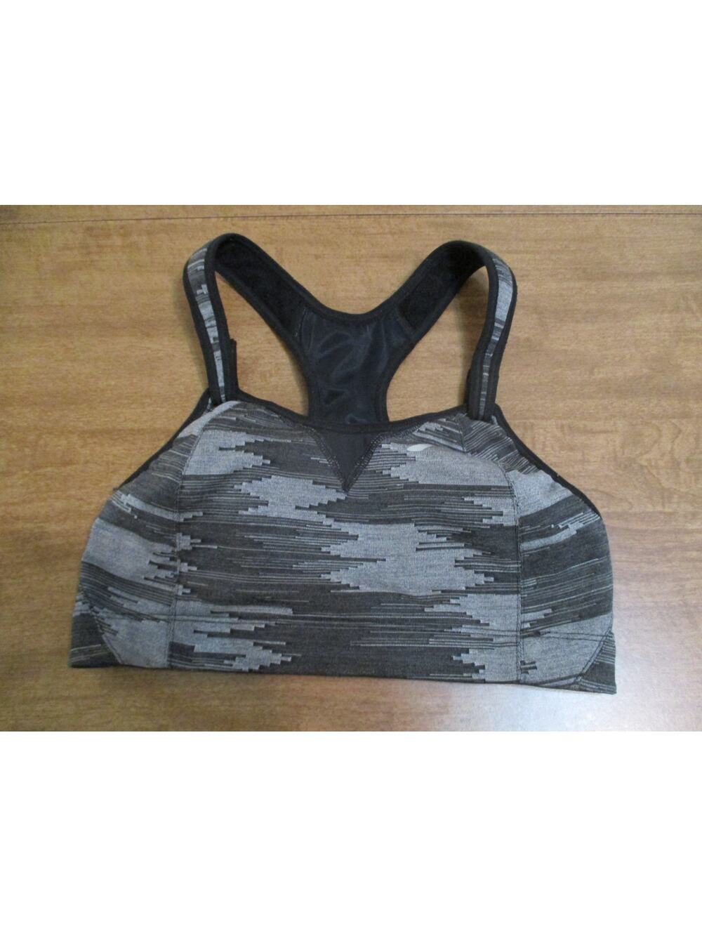 BROOKS SPORTS RUNNING BRA BLACK GREY STYLE 350037 SIZE 34C